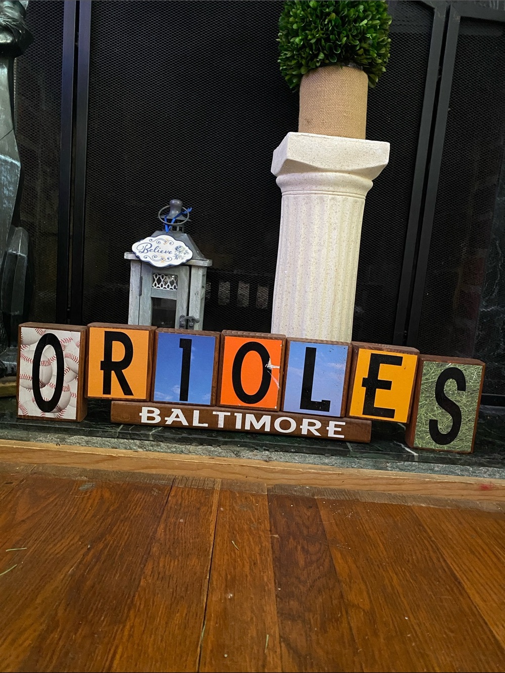 Orioles Baltimore decor wood sign home made folk art letters